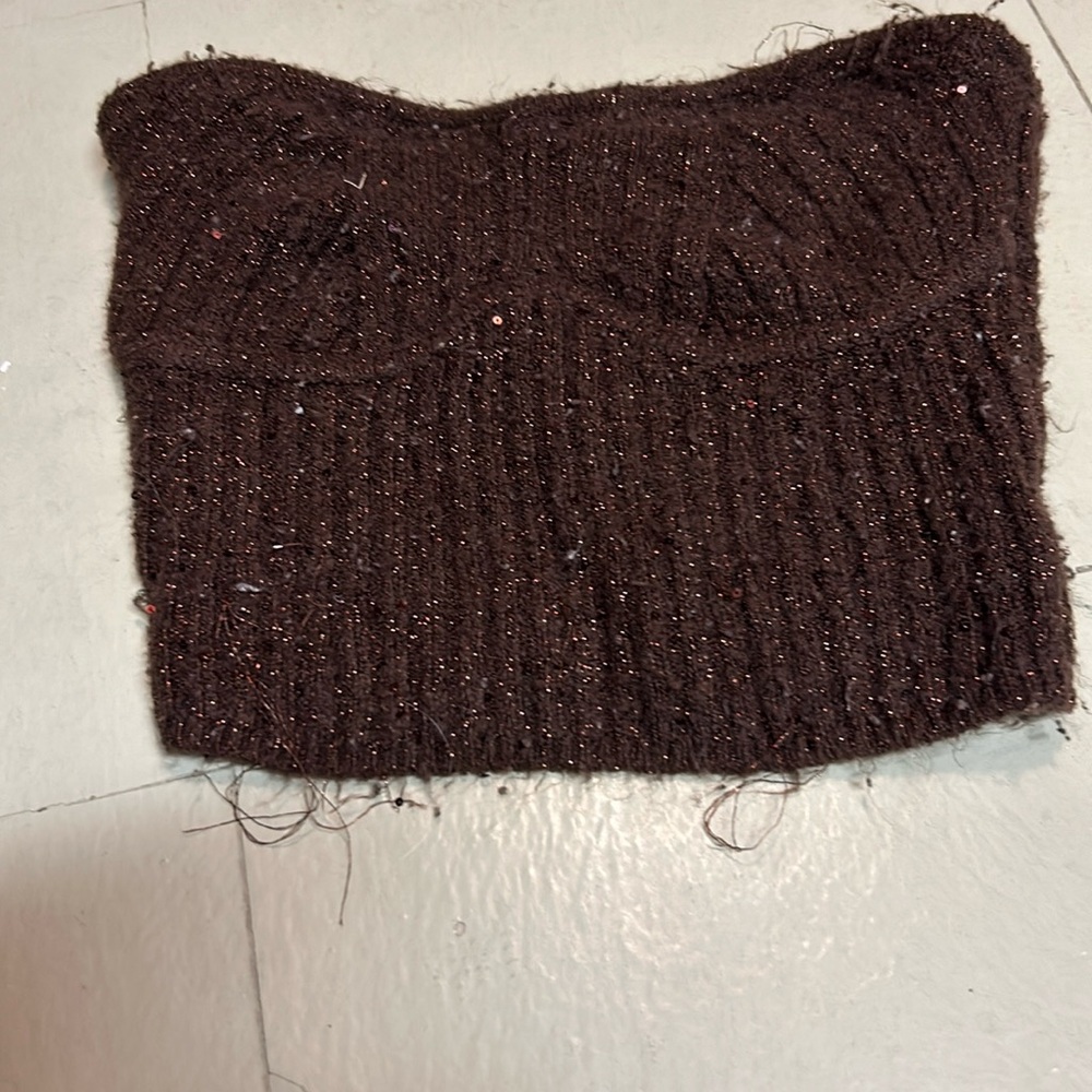 free people brown tube top